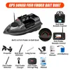 Barco de Cebo de Pesca Inteligente con Control Remoto de 500 m con Posicionamiento GPS, Retorno de una Tecla, Tres Compartimentos, Barco Buscador de Peces con Sonar