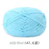 Ovillo de Hilo de Algodón Leche de 4 Hebras, Ovillo de Hilo Medio-Grueso para Crochet Hecho a Mano, Muñeca de Crochet DIY, Bolso, Hilo para Suéter de Bebé