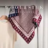 Lenço de Seda Lã Mistura Link Collection 2026 Novo Estiloso Versátil Diferentes Estilos Venda Quente Lenço Quadrado de Seda Lã