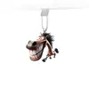Nuevo accesorio colgante para coche de acrílico 2D de dibujos animados lindo caballo con dientes y erizo, decoración para espejo retrovisor interior de coche