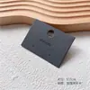 Ornamentos de Cartão de Papelão Preto-Cinza Escuro para Pulseiras Anéis Colares Brincos Presilhas de Cabelo Embalagem de Cartão Acessórios Estampagem a Quente LOGOTIPO