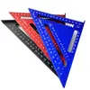 Regla Escuadra para Carpintería Modelo B con Base Ancha, Versión Delgada Engrosada de 12 Pulgadas Métrica e Imperial, Regla Triangular de Aleación de Aluminio de 7 Pulgadas