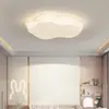 Luz de Ventilador LED de Espectro Completo Luz de Dormitorio Luz Principal de Dormitorio Luz de Techo Minimalista de Nube Luz de Techo de Sala de Estar Color Crema Accesorios de Luz