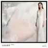 Este estoque de manchas brancas coloridas flores cortadas em seda chiffon ouro e prata vestido camisa de seda vestido roupas infantis protetor solar tecido de roupas
