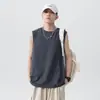 Coletes sem mangas no atacado para homens, regatas esportivas de marca da moda para o verão, roupas de base para homens, coletes fitness masculinos