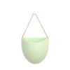Maceta pequeña moderna y sencilla de melamina de porcelana para colgar en la pared, ideal para decoración de interiores con cuerda de cáñamo.