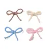Lazo de Corbata Corto Tejido de Lana Dulce DIY Hecho a Mano Pin Lateral Adornos para el Cabello Tocado Zapatos y Calcetines Accesorios de Ropa