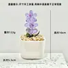 Set de planta en maceta de vidrio Zibo transfronterizo, flor de vidrio regalo del Día de la Madre, adorno decorativo, decoración de escritorio