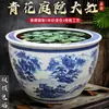 Acuario de Cerámica de Alta Temperatura Jingdezhen, Maceta Grande para Nenúfares, Cuenco para Lotos, Tanque de Agua, Tanque para Tortugas, Macetas de Jardín para Plantas de Palo de Hierro