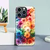 Adecuado para funda de cristal templado para Apple 15pro, funda protectora floral para 17PROMAX, iPhone16