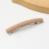 Pinza para el Cabello de Primavera Mate Simple y Elegante para Mujer, Pinza Cuadrada de Acero con Resorte de Color Sólido para Peinados Semirecogidos