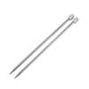 Venta al por mayor del fabricante Agujas de tejer de acero inoxidable de cabeza única para bufandas hechas a mano, Agujas rectas 35/25 cm con tope, Agujas de tejer
