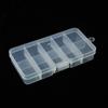 Caja de Almacenamiento Transparente Pequeña de 10 Compartimentos, Caja de Plástico Portátil para Medicamentos, Uñas Postizas, Cosméticos y Joyería, Organizador de Escritorio al por Mayor