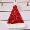 Gorros de Navidad de Lentejuelas, Accesorios para Fiestas, Accesorios para Fotos para Adultos y Niños, Gorros de Navidad Grandes, Gruesos y de Pelo Largo