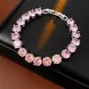 Pulseira de Fivela Redonda de Zircônia Super Brilhante, Pulseira Simples Estilo Palácio de Luxo Leve, Joias de Moda Versáteis de Alta Qualidade Atacado