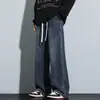 Jeans rectos holgados de primavera y otoño para hombre de comercio exterior, Pantalones largos casuales de pierna ancha para hombre de marca de moda callejera americana