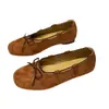 Bailarinas estilo francés para mujer, nuevo modelo 2026, combinadas con faldas, zapatos planos vintage con lazo, mocasines planos de corte bajo sin cordones