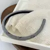 Diadema Delgada de Tela Gris Estilo Coreano para Mujer con Cuadros y Lunares, Adecuada para el Uso Diario y el Lavado de Cara