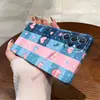 Amazon Más Vendido Azul Rosa Cuadros Corazón 3D Estrella Galaxia S24 Película Estuche Duro S26 Bloque de Color Estuche para Teléfono