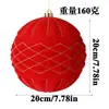 Bolas de Natal Veludadas Grandes, Multicoloridas, de Formato Único, Enfeites de Árvore de Natal Pintados, Bolas Decorativas para Atmosfera Festiva, Personalizáveis