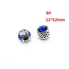 Al por mayor DIY hecho a mano dos colores con cuentas Xizang aleación de plata agujero grande cuentas de barril Xiangyun seis palabras cuentas sueltas pulsera collar accesorios