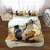 Amazon Transfronterizo Funda Nórdica con Estampado de Patrón de Mando de Juego Funda de Almohada Exportación Juego de Tres Piezas con Impresión Digital 3D