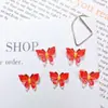Accesorios para Uñas Artísticas de Mariposa Translúcida Helada de Alta Venta Mariposa Translúcida Helada Versátil 3D Resina Hecho a Mano Uñas Portátiles Decoración para Funda de Teléfono