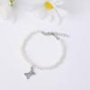 Pulseira Feminina Simples Pulseira de Pérolas Nome Inglês Carta Estudante Pulseira Atacado Frisado Pulseira ins Namorada Cadeia