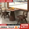 Mesa quadrada pequena para café, conjunto de mesa e cadeiras para reunião casual, confeitaria, lanchonete, sobremesa, loja de milk tea, restaurante, mesa de jantar em madeira maciça