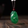 Natural Calcedônia Pingente Dinheiro Saco Raposa Pingente Jade Buda Guanyin Ruyi Cabaça Jade Colar Pingente Atacado