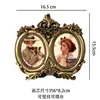 Marco de Fotos Dorado en Relieve Estilo Europeo Retro, Decoración de Pared para Hogar y Casa de Huéspedes, Pared de Fotos para Colgar en la Pared, Accesorios para Fotos