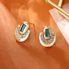 Brincos de Zircônia em Formato de Ferradura, Modernos, Leves, Luxuosos, de Alta Qualidade, Brincos Frescos e Elegantes, Brincos Estilo Celeb da Internet Estilo Floresta