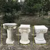 Adereços de Casamento Estilo Europeu Plástico Quadrado ao Ar Livre Coluna Romana Suporte de Flores Base de Vaso de Flores Ornamento de Decoração de Chão