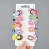 [set de 10 piezas] pinza para el cabello para niños caricatura linda princesita no lastima el set creativo punto niña pinza lateral