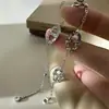 Pulseira de porco com nariz de cristal de gelo em prata pura S925, novo design moderno, simples e de alta qualidade, luxo leve, corrente ajustável, acessório versátil