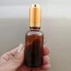 Botella de aceite esencial de vidrio marrón de 5 ml a 100 ml, botella con gotero, botella de aceite esencial de 50 ml, botella de aceite esencial marrón oscuro