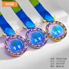 Medalla de Cristal Competición de Maratón Campeón Infantil Medalla de Oro Honor Estudiante Placa Metálica
