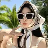 Lenço Novo Sem Alças 70cm Feminino High-end Retrô Estampa de Verão Estilo Férias Estilo Spice Girl de Praia Quadrado Pequeno Atacado