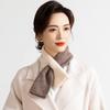 Edición EstándarBufanda Cruzada 100% Lana Pura Calentador de Cuello Invierno Versátil Bloque de Color Bufanda para Cuello Perforada W1040