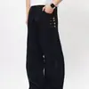 Jeans Retro Americanos 2026 Hombres Diseño de Nicho Sentido de Diseño Pantalones de Pierna Curva Casual Versátil Sueltos Pierna Ancha Longitud de Piso Vertical