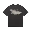 Serie de camisetas casuales de algodón puro de manga corta, unisex, de marca moderna, con tres etiquetas completas, patrón digital transfronterizo Margiela, cuello redondo
