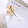 Fruta de Acebo Fa Cai Guo Fruta Roja Flor de Año Nuevo Cubo de Flores Material Decoración del Festival de Primavera Flor Artificial Flor Falsa Venta al por Mayor
