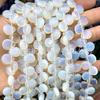 10*12mm ágata cristal agujero horizontal gotas de agua cuentas sueltas diy accesorios para pulsera collar gotas de agua planas semiacabadas