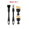 Juego de Cepillos para Detallado de Automóviles Cepillo Suave Kit de Cepillos de Limpieza para Interiores de Automóviles para Rejillas de Aire Tablero Espacios Cepillo de Lavado de Doble Cabeza