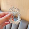 Diadema con lazo de princesa para niña, estilo coreano, accesorios para el cabello con perlas simples, venta al por mayor