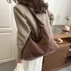Bolso Grande Retro Transfronterizo para Mujer, Bolso Tote Simple y Moderno para el Trabajo, Bolso de Hombro para el Antebrazo de Gran Capacidad, Moderno