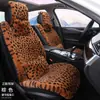 Cojín de Felpa con Estampado de Leopardo para Asiento de Coche de Invierno, Universal para Coche de Cinco Plazas, Funda de Asiento de Coche de Una Pieza, Venta al por Mayor