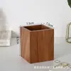 Porta bolígrafos de madera DIY Porta bolígrafos de madera Porta bolígrafos de bambú y nogal Porta bolígrafos de escritorio Caja de almacenamiento Caja de papelería Soporte de almacenamiento