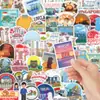 50 Piezas de Pegatinas Impermeables de Dibujos Animados de Monumentos de Singapur Pegatinas para Decoración de Equipaje Papelería DIY Artículos de Venta Caliente Transfronterizos