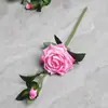 Nova Rosa Veludo Sintético Rosa Casa Casamento Flor Sintética Flor Falsa Rosa Artificial Atacado Transfronteiriço